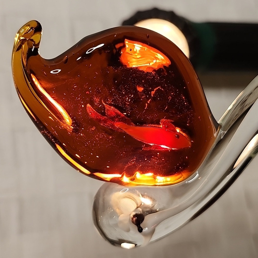 👉*ART GLASS* PELICAN W/ ORANGE FISH IN MOUTH ~HANDBLOWN - Picture 7 of 7